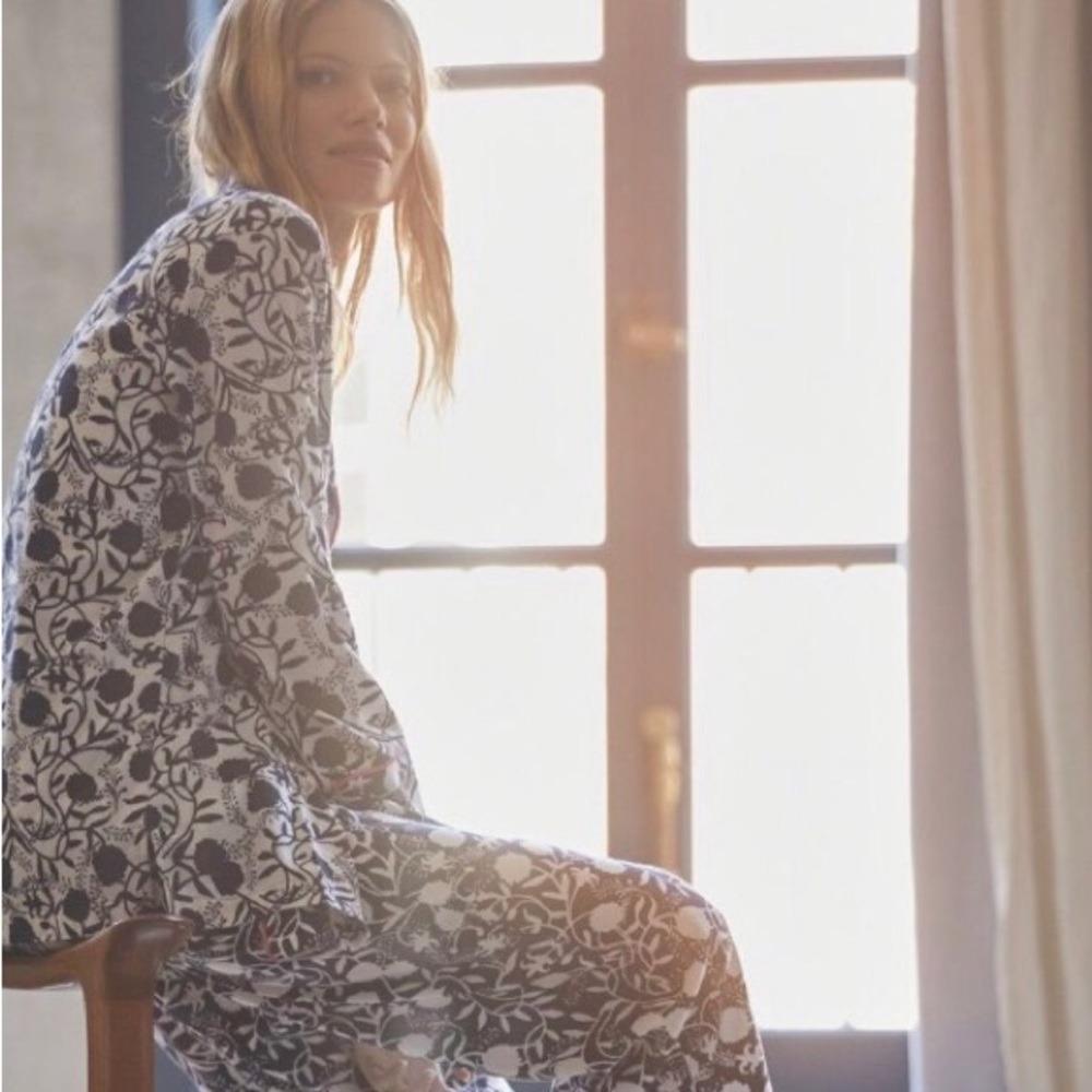 Anthropologie Cornelia O’Donovan Sweet Dreams Flannel Pajama Top Size M New Tag - Picture 8 of 10